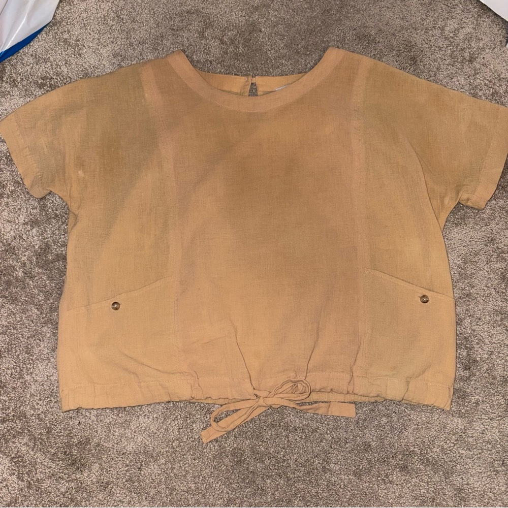 Madewell Tan Short Sleeve Top